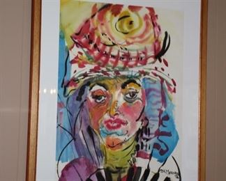 B.K. Mezzatesta - watercolor of a woman