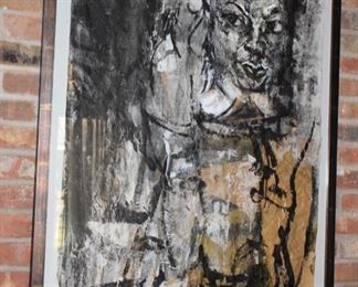 B.K. Mezzatesta mixed media abstract portrait
