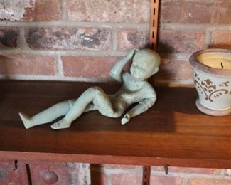 Small ceramic figure signed M. Boch