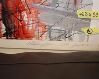 Natalie Alper “Jan #3” 1985, mixed media abstract expressionist painting
