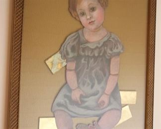 Helene Baker mixed media of doll
