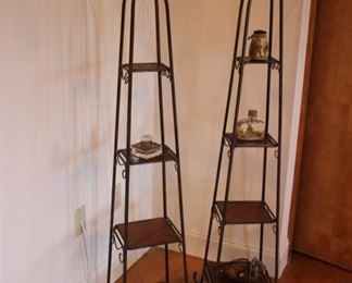Pair small etageres