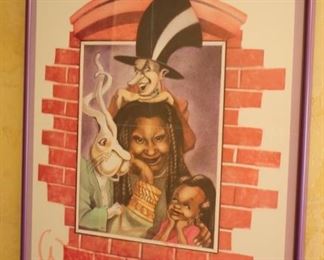 Signed Whoopi Goldberg poster
