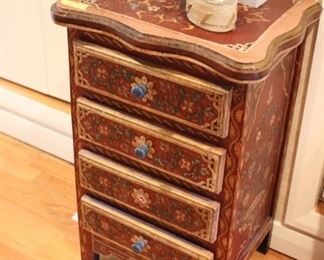 Pair painted standes