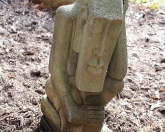 Easter Island stone garden figure