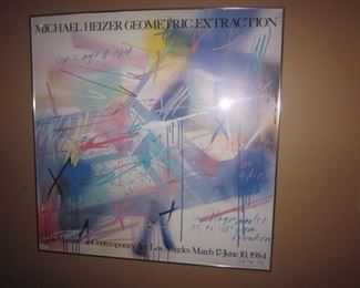 1984 Signed Michael Heizer Geometric Extraction Art