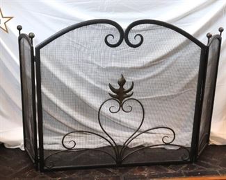Fireplace screen, Wrought iron,  metal screen