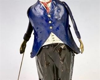 Rare Charlie Chaplin Tin Walking Wind Up Toy