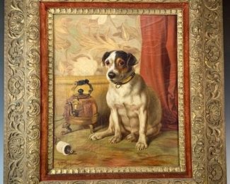 William Weekes (1842-1904) Terrier Portrait