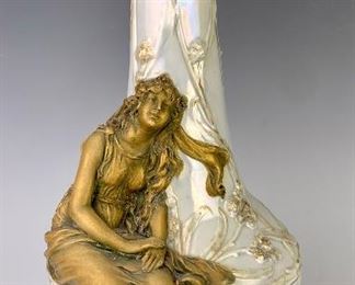 Ernst Wallis Art Nouveau Figural Vase