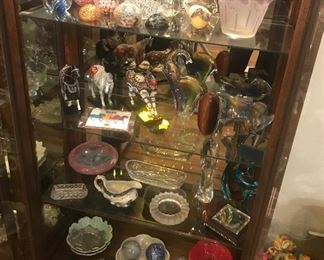 Glass paperweights hand blown glass etc