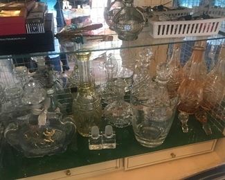Glass decanters and glassware 