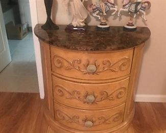Marble top chest of drawers 