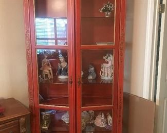 Red china or display cabinet 
