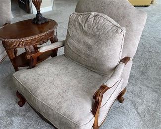TWO UPHOLSTERED WOODEN CHAIRS
$150 EACH
