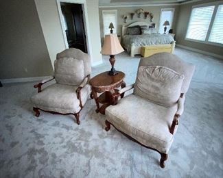 TWO UPHOLSTERED WOODEN CHAIRS
$150 EACH