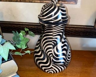 ANIMAL PRINT LIDDED JAR