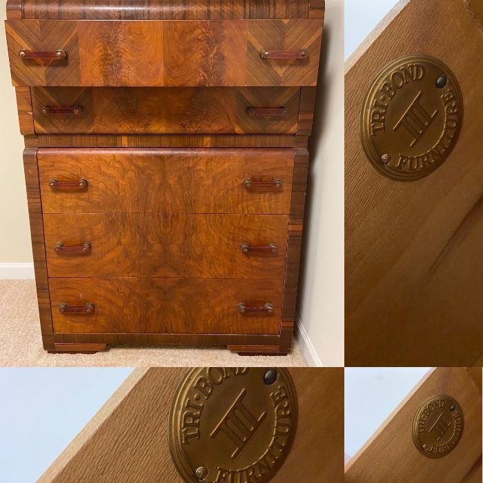 Mid Century Tribond chest of Drawers-Bakelight Handles