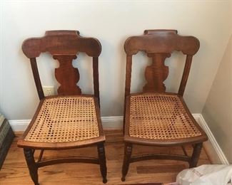 Wicker bottom chairs
