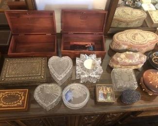 and glass trinket boxes!