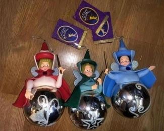 Disney Sleeping Beauty Fairies ornaments