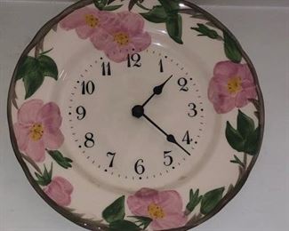 Franciscan Rose wall clock