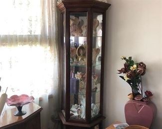Lighted curio cabinet