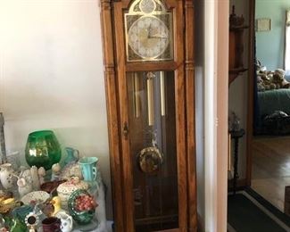 Howard Miller grandfather clock - for parts only.