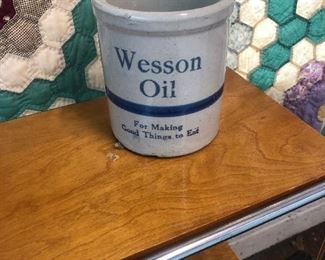Wesson oil crock 