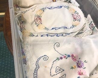 Embroidered linens 