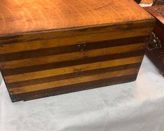 Handmade Wooden box walnut and oak