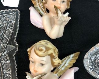 Porcelain angel plaques 