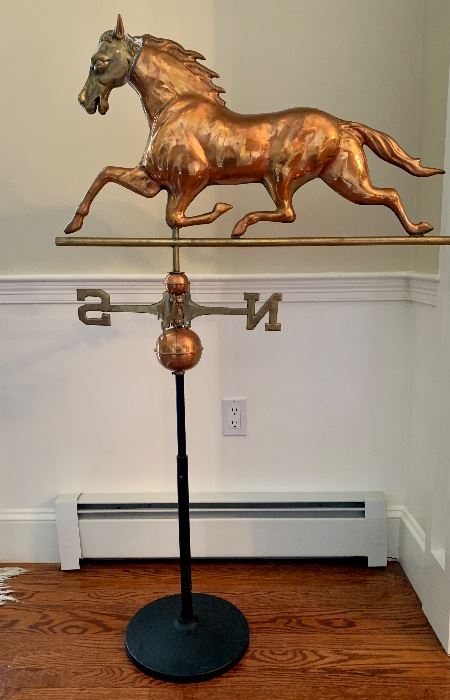 Great antique copper horse weathervane: $600.00