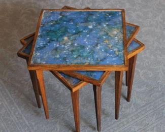 Mid Century Modern stacking side tables