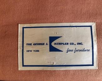 Mid Century Modern  sofa Made by George J. Kempler Co.   In 1960’s