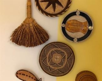 Baskets and broom