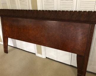 Beautiful burl wood king size headboard   