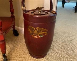 Repro leather fire bucket 