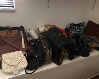 Nice selection of vintage leather designer purses