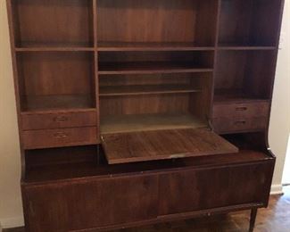 Midcentury desk and bookcase