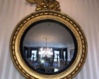 Sotheby’s provenance LARGE eagle topped bullseye mirror HUUUGE