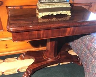 Antique flip too table