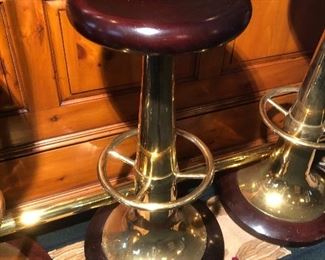 Great brass based quality swivel stools