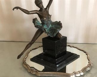 Bronze signed ballerina