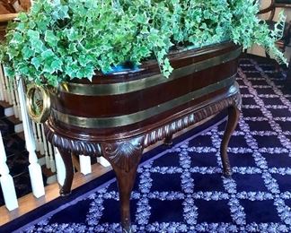 English planter/cooler brass lined