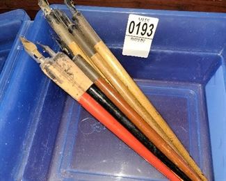 Lot #193 - Vintage Metal Nib Inkwell Pens - $15