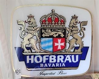 Lot #212 - Vintage Hofbrau Sign - $30