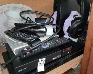 Lot #290 - Samsung & Sony Equipment (DVD Players, Headphones, Etc.) - $150