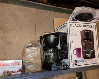 Lot #384 - Entire Shelf Contents - $20 (CONTAINS 1 COFFEE MAKER)