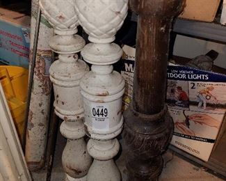 Lot #449 - 3 Architectural Salvage Posts - $125